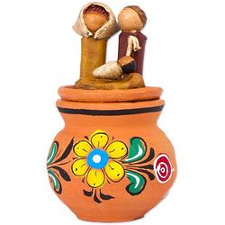 Love and Light Ceramic Decorative NAtivity Jar