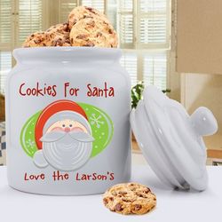 Personalized Holiday Ceramic Cookie Jar