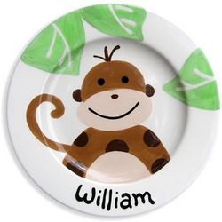 Personalized Hand-Painted Ceramic Children's Plate