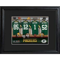 Personalized Packers Locker Room Framed Print