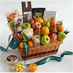Peaceful Wishes Fruits and Snacks Gift Basket