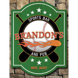 Power Pitch Personalized Bar Sign