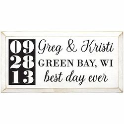 Personalized Best Day Ever Horizontal Wood Wall Art