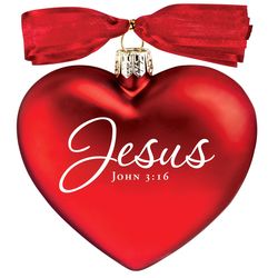 Jesus Heart of Christmas Ornament