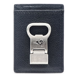 Los Angeles Rams Gridiron Multicard Front Pocket Wallet in Black