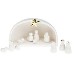Petite Porcelain Nativity Scene