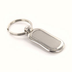 Personalized Silver Golf Ball Accent Key Chain