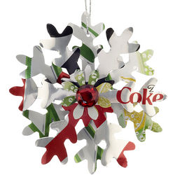 Diet Coke & Diet 7-Up Personalized Snowflake Christmas Ornament