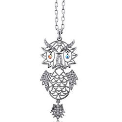 Silvertone Owl Necklace