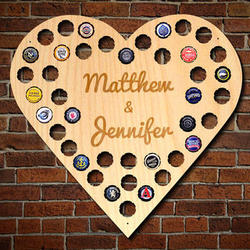 Personalized Love For Beer Cap Map Bar Sign