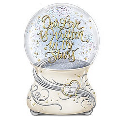 Our Love is Written in the Stars Personalized Glitter Globe
