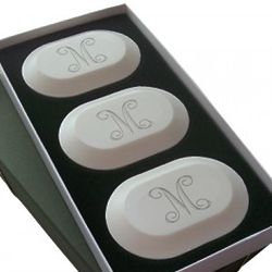 3 Oval Initial Soaps Gift Box