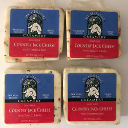 Four 8 Oz Packs of Country Jack Goat Cheese with Tomato and Basil