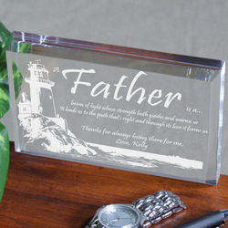 Lighting The Way Personalized Father's Day Paperweight