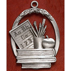 Pewter Personalized Teacher Ornament