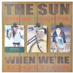 The Sun Shines When We're Together Yellow Clip Collage Frame