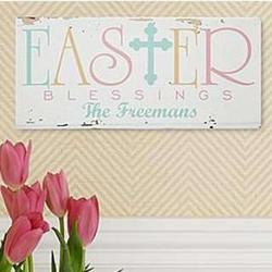 Personalized Colorful Easter Blessings Canvas