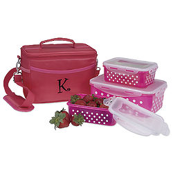 Personalized Lunch Box in Hot Pink