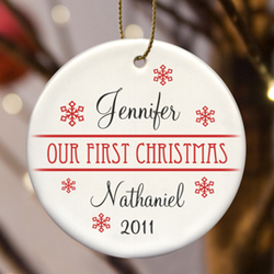 Personalized Our First Christmas Ornament