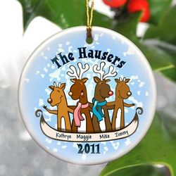 Reindeer Family Ornament