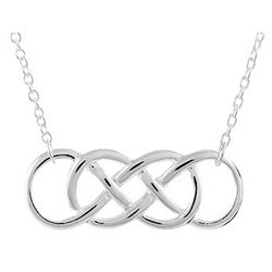 Silver Double Infinity Symbol Necklace