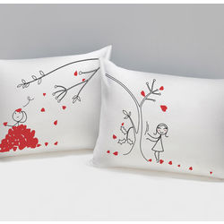 Love You Madly His & Hers Matching Couple Pillowcases