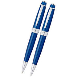 Ballpoint Pen & Pencil Set Blue Lacquer