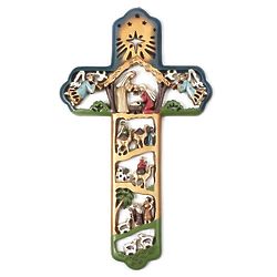 Colorful Nativity Wall Cross