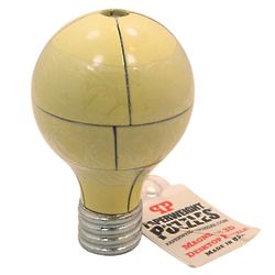 Magnetic 3D Light Bulb Desktop Metal Puzzle in Yellow
