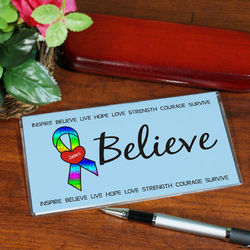 Personalized Autism Awareness Checkbook Cover