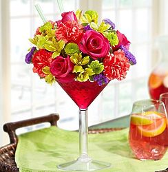 Large Sangria Bouquet in Martini Glass