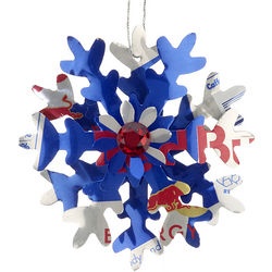 Red Bull Energy Drink Personalized Snowflake Christmas Ornament
