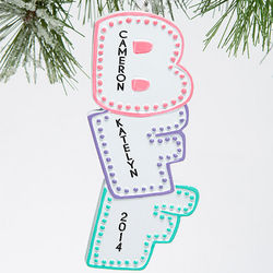 Personalized Best Friends Forever Christmas Ornament