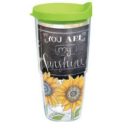 You Are My Sunshine Sunflowers Tumbler with Lid