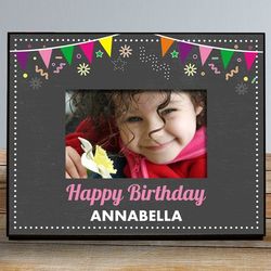 Personalized Chalkboard Birthday Picture Frame