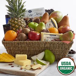Ultimate Organic Fruit, Chocolate, and Nuts Gift Basket