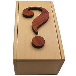 Question Mark Wooden Secret Box Brainteaser Puzzle