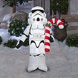 Stormtrooper with Christmas Cane Garden Decoration