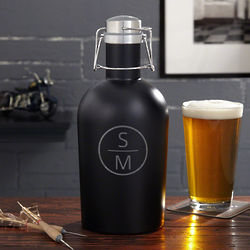 Emerson Personalized Growler in Black Stainless