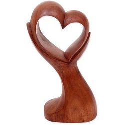 Hold My Heart Wood Sculpture