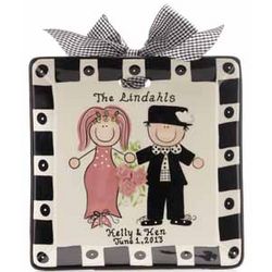 Personalized Wedding Couple Plate