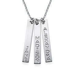 Children's Single Name Tag Sterling Silver Necklace
