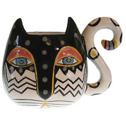 Handpainted Fantastic Feline Mug