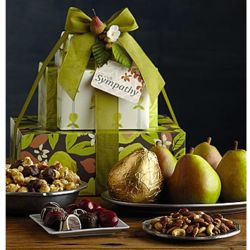 Sympathy Gift Pears and Treats Gift Tower