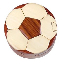 Soccer Ball Secret Wooden Puzzle Box