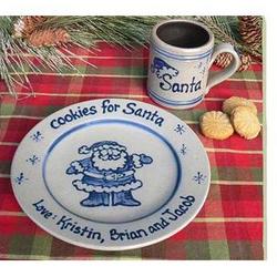 Personalized Santa Mug and Plate Cookie Gift Set