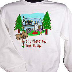 Personalized Home Is Where You Hook It Up Sweatshirt