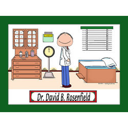 Personalized Doctor Cartoon Print