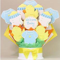 Welcome Baby Boy Cookie Bouquet