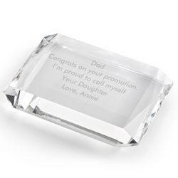 Rectangle Crystal Paperweight